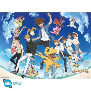 DIGIMON - Poster Chibi "Letzte Evolution Kizuna"  Die Jahre vergehen, aber ihre Freundschaften sind so stark wie immer! Schließen Sie sich den DigiDestined und ihren Partnern in ihrem letzten Kampf an, um die Digi Welt auf diesem Digimon Poster zu retten!